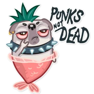 🤘 ae38617d Punks not dead Punk, Mops, Aufkleber, Meerjungfrau, Fisch, Haustier whatsapp sticker
