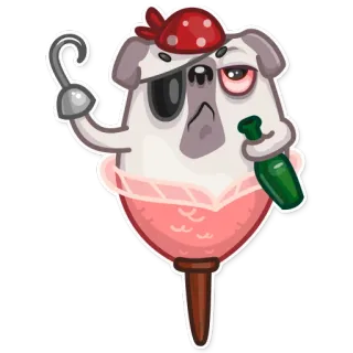 Water Pug telegram stickers