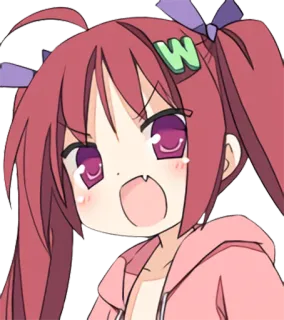 😠 24240d35 Anime, Cô gái, Hoạt hình, Dễ thương, Tức giận, Biểu cảm telegram sticker