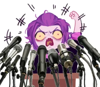 🦇 85399f35 Kartun, Marah, Mikrofon, Geram, Frustrasi telegram sticker