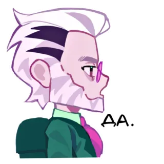 🦇 d9f26461 ДА. Kartun, Pria, Kacamata, Rusia, Ya, DA telegram sticker