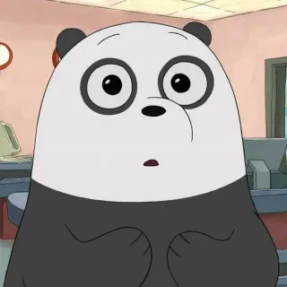 🐼 0f6e4852 Panda We Bare Bears Мультфильм, Панда, Мы обычные медведи, Персонаж, Милый, Животное telegram sticker