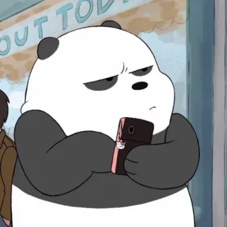 🐼 9fccb939 Panda We Bare Bears Панда, Мы обычные медведи, Мультфильм, Медведь, Телефон telegram sticker