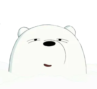 😌 0aff7624 Ice Bear We Bare Bears Мультфильм, Медведь, Белый медведь, Анимированный, Мы обычные медведи whatsapp sticker