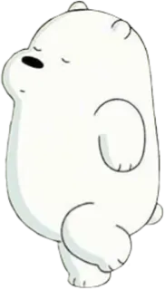 😌 0fa9b890 Ice Bear We Bare Bears Ice Bear, Мы обычные медведи, мультфильм, белый медведь, персонаж, милый whatsapp sticker