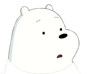 😧 1819e355 Ice Bear We Bare Bears Мультфильм, Белый медведь, Медведь, Мы обычные медведи whatsapp sticker