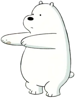🙌 2f57aa3a Ice Bear We Bare Bears белый медведь, мультфильм, животное, персонаж whatsapp sticker