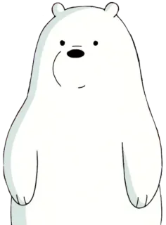 😊 4ea9db1c Ice Bear We Bare Bears белый медведь, мы обычные медведи, мультфильм, белый медведь, милый, анимация whatsapp sticker
