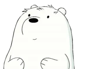 😊 56da61e7 Ice Bear We Bare Bears Белый медведь, Мы обычные медведи, мультяшный медведь, белый медведь, мультик whatsapp sticker