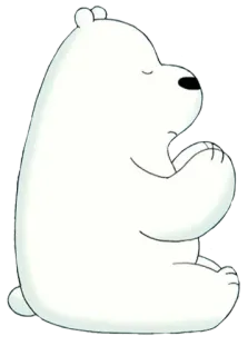 🙏 6058a532 Ice Bear We Bare Bears Белый медведь, Вся правда о медведях, Cartoon Network, медведь, мультфильм, милый whatsapp sticker