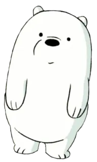 🙂 6be895c5 Ice Bear We Bare Bears Мультфильм, Белый медведь, Персонаж, Ледяной медведь, Мы обычные медведи whatsapp sticker