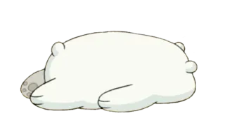 😵 6de889e7 Мультфильм, Медведь, Спящий, Животное, Белый медведь whatsapp sticker