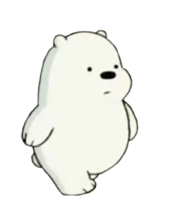 🚶 74997fec Ice Bear We Bare Bears Мультфильм, Белый медведь, Ice Bear, Милый, Мы обычные медведи whatsapp sticker