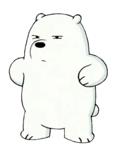 😠 9200cb02 Ice Bear We Bare Bears Мультфильм, Медведь, Белый медведь, Мы обычные медведи, Животное whatsapp sticker