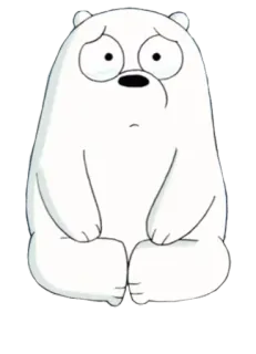 😢 969b9355 Ice Bear We Bare Bears Мультфильм, Медведь, Белый медведь, Мы обычные медведи whatsapp sticker