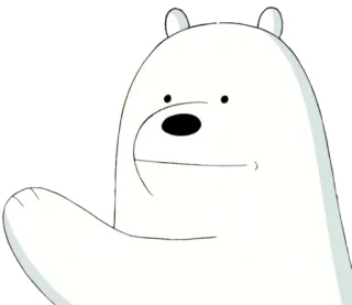 😐 a31384b7 Ice Bear We Bare Bears мультфильм, медведь, Ice Bear, Мы обычные медведи, белый медведь, милый whatsapp sticker