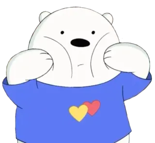 🤗 b4acc0a4 Ice Bear We Bare Bears мультфильм, медведь, милый, Белый медведь, Мы обычные медведи, анимированный whatsapp sticker