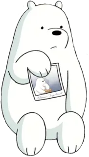 📇 b4f319cd Ice Bear We Bare Bears Icebear regretlist Мультфильм, Белый медведь, Мы обычные медведи, Ice Bear, Сожаление whatsapp sticker
