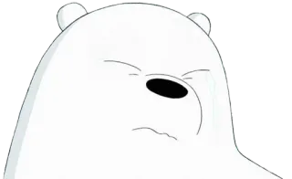 😭 bf47400d Ice Bear We Bare Bears белый медведь, мы обычные медведи, мультфильм, медведь whatsapp sticker