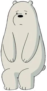 ☹ e70bfc09 Ice Bear We Bare Bears Мультфильм, Медведь, Белый медведь, Мы обычные медведи, Грустный whatsapp sticker