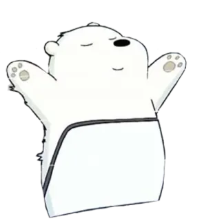 🤗 eeaa929e Ice Bear We Bare Bears мультфильм, медведь, белый медведь, Мы обычные медведи whatsapp sticker