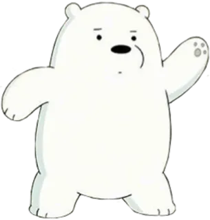 🖐 ef9010a1 Ice Bear We Bare Bears Мультяшный медведь, Белый медведь, Мы обычные медведи, Ice Bear, Мультфильм whatsapp sticker
