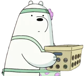 🌸 f03afeb2 Ice Bear We Bare Bears Мультфильм, Медведь, Белый медведь, Ice Bear, Мы обычные медведи whatsapp sticker