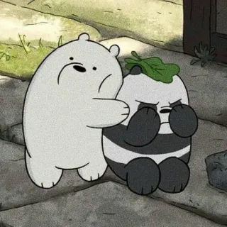 ✨ 17d5dc39 Panda We Bare Bears アニメ, クマ, パンダ, シロクマ, かわいい, ぼくらベアベアーズ telegram sticker