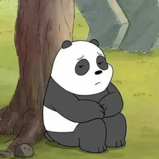 ✨ 4266cd2c Panda We Bare Bears パンダ, クマ, アニメ, 悲しい, ぼくらベアベアーズ telegram sticker