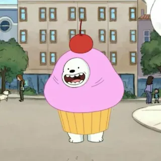 ✨ dc2b8ebc Ice Bear We Bare Bears アニメ, クマ, カップケーキ, かわいい, 面白い, ぼくらベアベアーズ, アイスベア telegram sticker