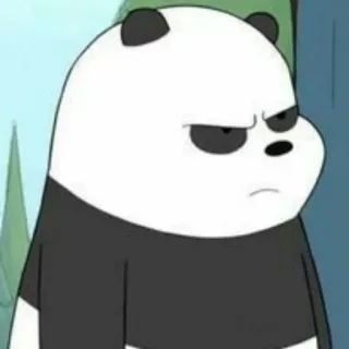 ✨ ee33294b Panda We Bare Bears パンダ, クマ, 漫画, 怒り, ぼくらベアベアーズ telegram sticker