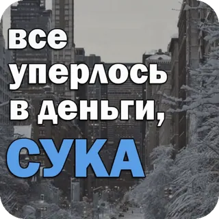 🤑 19c044ff все уперлось в деньги, СУКА argent, malédiction, russe, ville telegram sticker