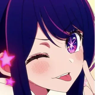 😝 0beab3dc anime, knipoog, meisje, schattig, illustratie, cartoon telegram sticker