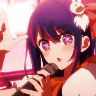 😲 1f13dfe8 Anime, Meisje, Idool, Zangeres, Microfoon, Schattig, Cartoon telegram sticker