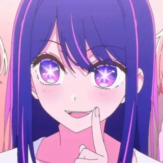 😁 81d03a28 anime, meisje, vrouw, cartoon, personage, fonkelende ogen telegram sticker