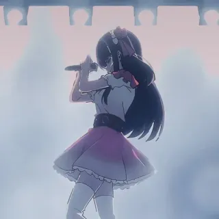 🌟 82edc6e0 Anime, Zanger, Optreden, Muziek, Podium, Cartoon telegram sticker