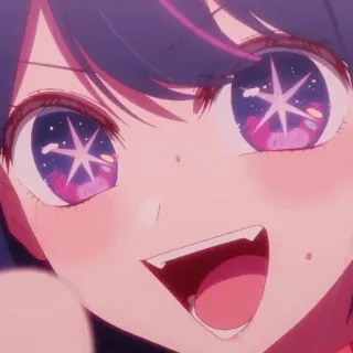 😃 9ad73b77 Anime, Meisje, Ogen, Sprankel, Schattig, Cartoon telegram sticker