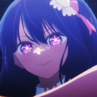 😼 a6795b95 Anime, Meisje, Sparkelende ogen, Portret, Cartoon telegram sticker