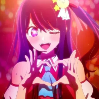 🫶 be7c7fb1 Anime, Meisje, Idool, Kawaii, Schattig, Karakter, Knipoog, Hart, Anime Meisje telegram sticker