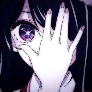 🌟 cf372b67 Anime, Manga, Meisje, Oog, Hand, Sprankel, Schattig telegram sticker