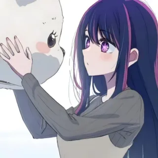 😯 ece820db anime, meisje, schattig, kawaii, illustratie, cartoon, personage telegram sticker