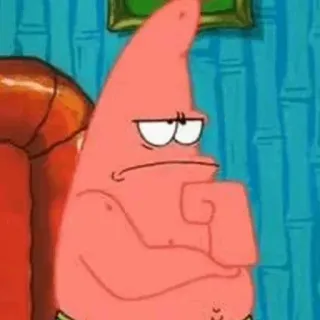 🔐 440a4d9a Patrick Star SpongeBob SquarePants แพทริค สตาร์, สปอนจ์บ็อบ, การ์ตูน, ตัวละคร, มีม, ตลก, สีหน้า telegram sticker