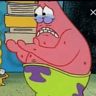 🔐 e1894170 Patrick Star Spongebob Squarepants แพทริก สตาร์, สพันจ์บ็อบ สแควร์แพนส์, ร้องไห้, เศร้า, การ์ตูน, นิคเคิลโอเดียน telegram sticker