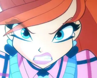 😡 50d9b085 Bloom Winx Club การ์ตูน, โกรธ, ผู้หญิง, วินซ์คลับ whatsapp sticker