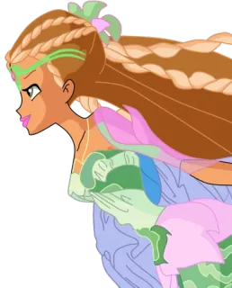 ☺️ 7737dda4 Flora Winx Club นางฟ้า, วินซ์, ฟลอร่า, การ์ตูน, เวทมนตร์ whatsapp sticker