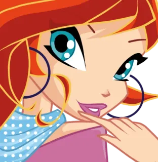 😁 7f319c1e Bloom Winx Club นางฟ้า, การ์ตูน, บาน, วินซ์คลับ, เวทมนตร์ whatsapp sticker