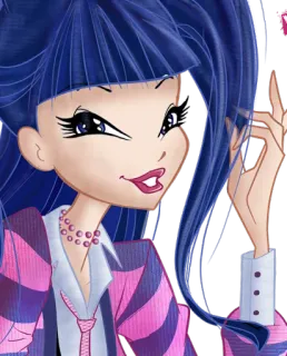 ☺️ 84e3dc98 Musa Winx Club มิวซ่า, วินซ์, นางฟ้า, การ์ตูน, เวทมนตร์ whatsapp sticker