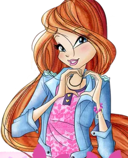 ❤ acfe207b Bloom Winx Club การ์ตูน, นางฟ้า, อนิเมชั่น, เวทมนตร์, เด็กผู้หญิง whatsapp sticker
