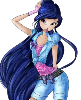 ☺️ f01a5f0d Musa Winx Club นางฟ้า, แอนิเมชั่น, การ์ตูน, เด็กผู้หญิง, เวทมนตร์, วินซ์ whatsapp sticker