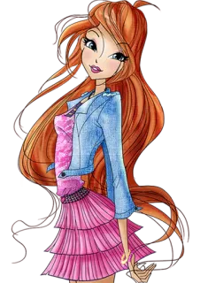 😚 f62dfddb Bloom Winx Club นางฟ้า, เบ่งบาน, วินซ์, การ์ตูน, ผู้หญิง whatsapp sticker